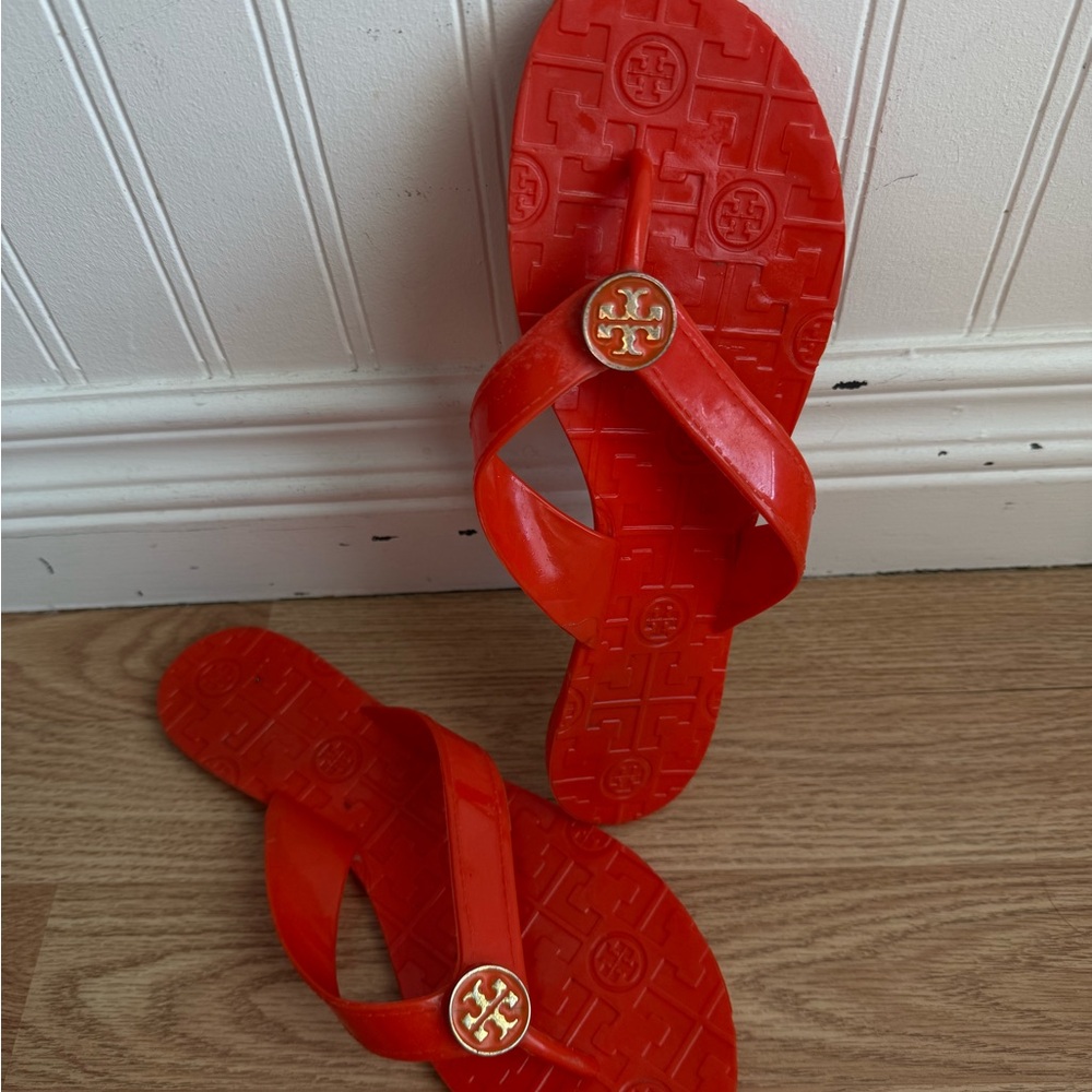 Tory Burch Orange Flip flops